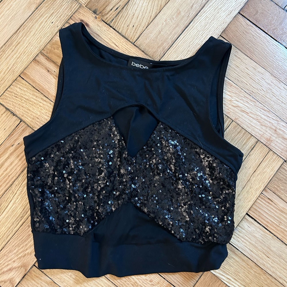 Bebe Sequin Top